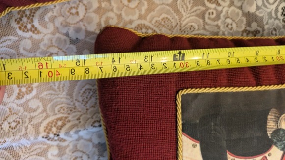 Vintage Exposures Spaniels Wool Decorative Pillows (2), Black & Red w/Gold Trim - Picture 4 of 7